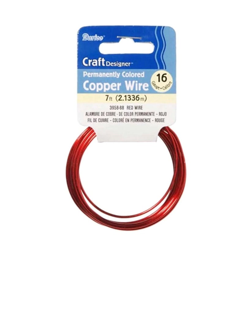 Darice Craft Wire 16 Gauge Red 7 feet  - Image 2