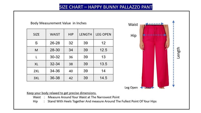 Happy Bunny Stylish Flowy Rayon Palazzo Pants for Women – Comfortable Elastic Waist, Regular Fit, Full Length with Side Pocket, Ideal for Office, Party & Outdoor Wear (XL, Meadow Green) - Image 4