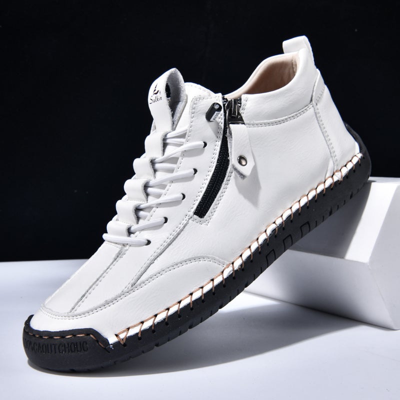 2025 Autumn/Winter New Men'S Martin Boots Mid-Low Casual Ankle Boots Unisex Versatile Side Zipper Women'S Shoes - Image 4