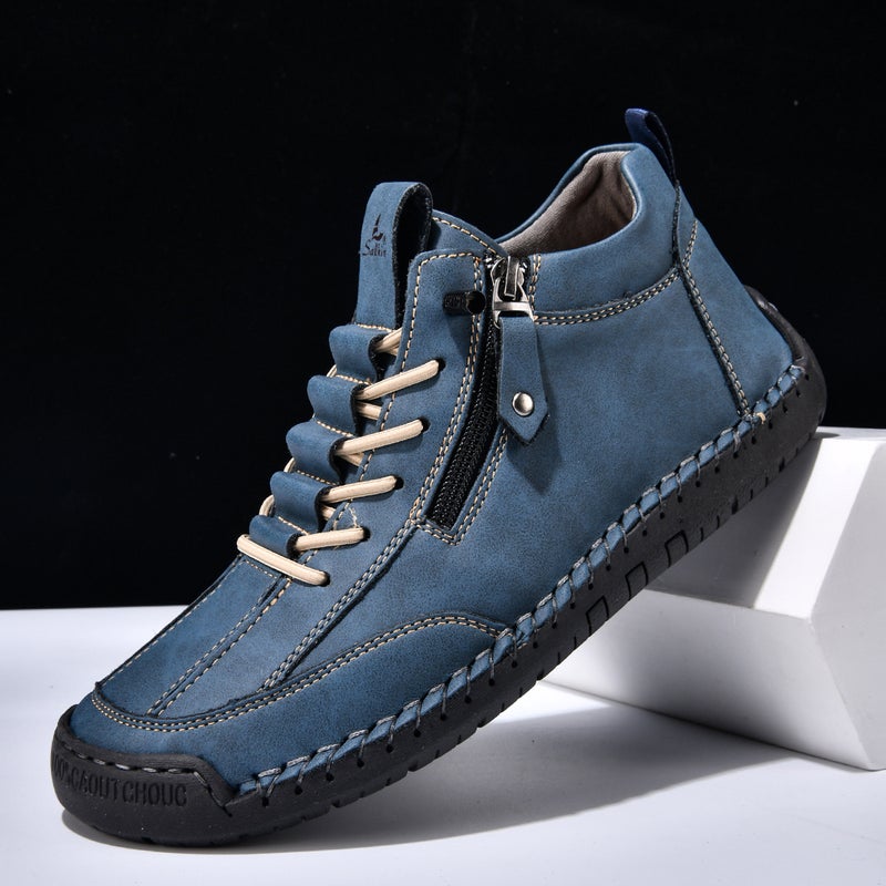 2025 Autumn/Winter New Men'S Martin Boots Mid-Low Casual Ankle Boots Unisex Versatile Side Zipper Women'S Shoes - Image 3