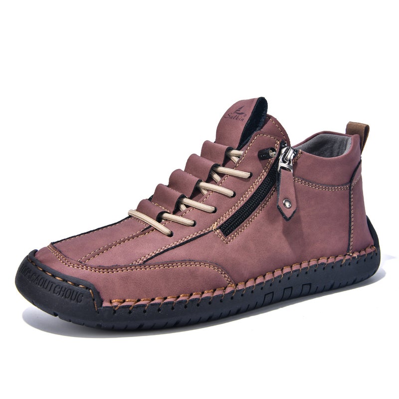 2025 Autumn/Winter New Men'S Martin Boots Mid-Low Casual Ankle Boots Unisex Versatile Side Zipper Women'S Shoes - Image 1