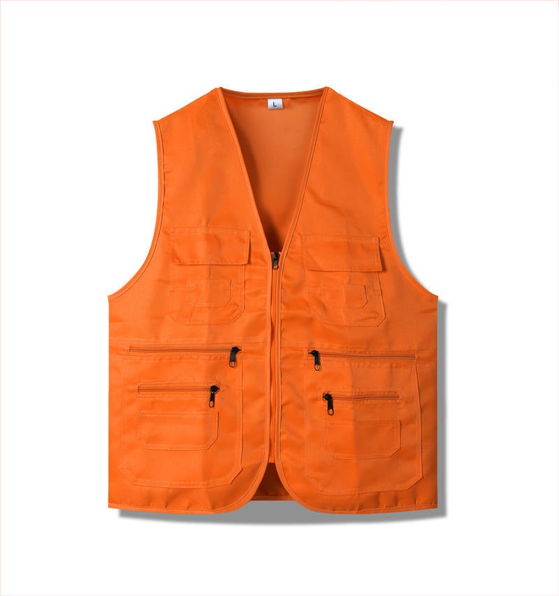 Outdoor Fishing Reporter Workwear Vest For Men And Women With Logo Pography Workwear Vest Embroidered Logo Multi-Pocket - Image 1