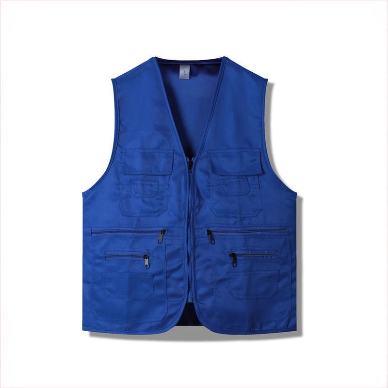 Outdoor Fishing Reporter Workwear Vest For Men And Women With Logo Pography Workwear Vest Embroidered Logo Multi-Pocket - Image 5