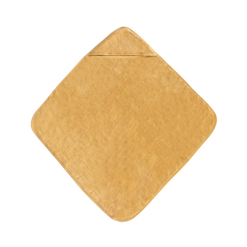 mushie Baby Hooded Towel | Organic Cotton (Fall Yellow) - Image 2
