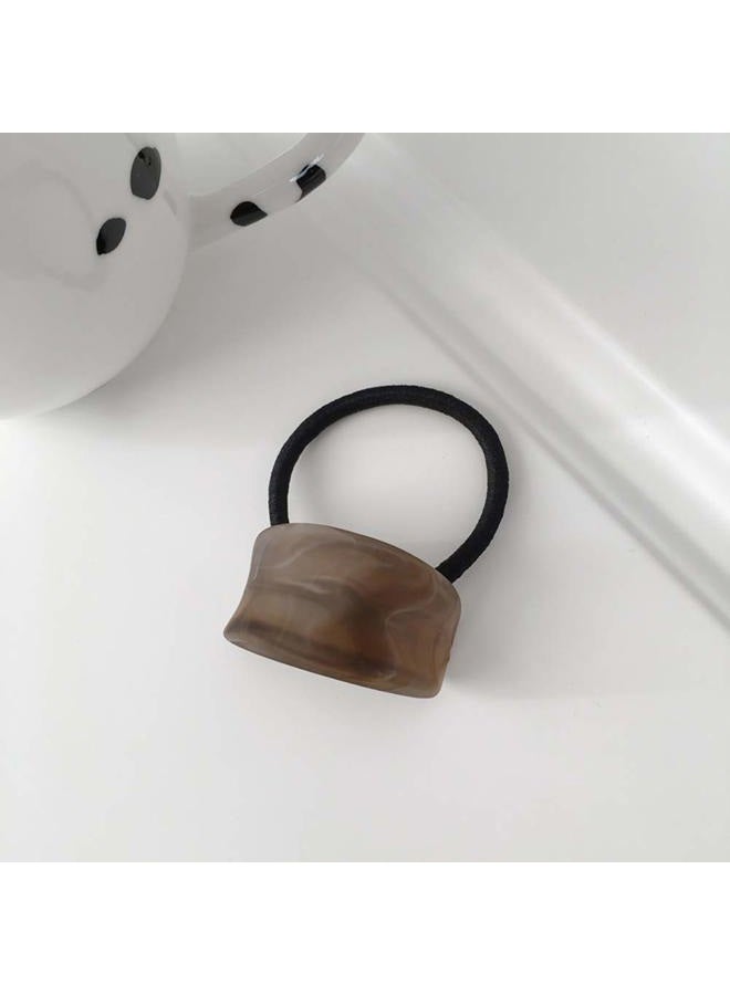 GSHLLO 3 قطع أربطة شعر أكريليك مرنة لحاملات ذيل الحصان للنساء والفتيات بيضاوية - Image 3