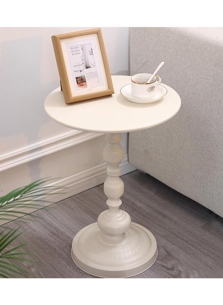 DubaiGallery Round Side Table, Indoor Small Round Home Decorative End Table Outdoor Side Tables Patio Side Table for Yard Balcony Garden Bedside  - Image 2