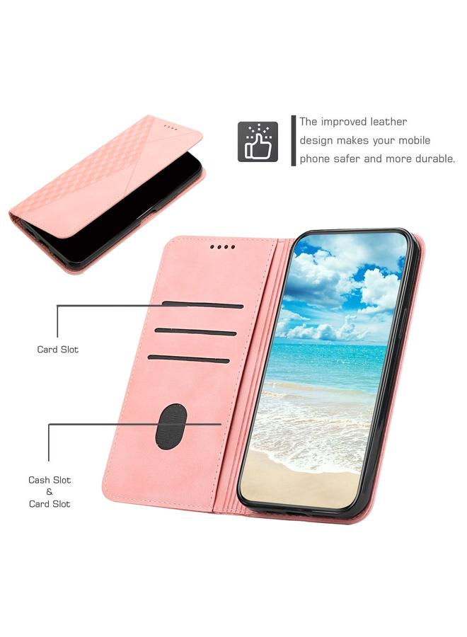 اس-توب جراب هاتف Realme 11 4G Global Diamond Splicing Skin Feel جراب هاتف من الجلد المغناطيسي - Image 5