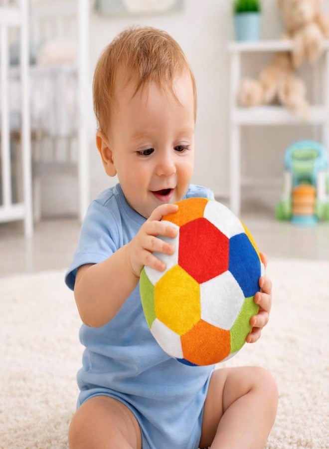DTR Creation Soft Plush Baby Ball Toy (20 cm) | Multicolor Stuffed Football Shape | Lightweight, Safe & Washable Soft Toy for Babies, Toddlers & Kids - Image 5