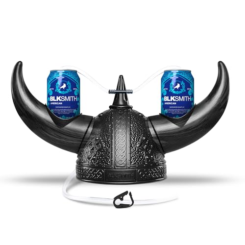 BLKSMITH Viking Drinking Hat | Viking Helmet | Drinking Accessories for Parties & College | Fits 16" - 24" Head - Image 1