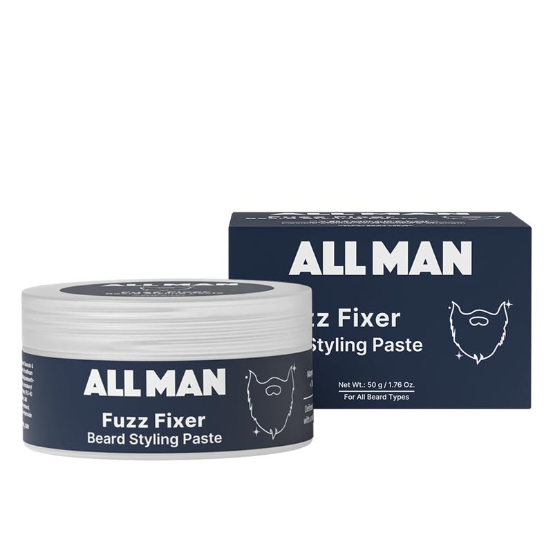 Allman ALL MAN Fuzz Fixer Beard Styling Paste Strong Hold Cream Wax With Mango Butter  Milk Protein for Strong Hair  50g - Image 1