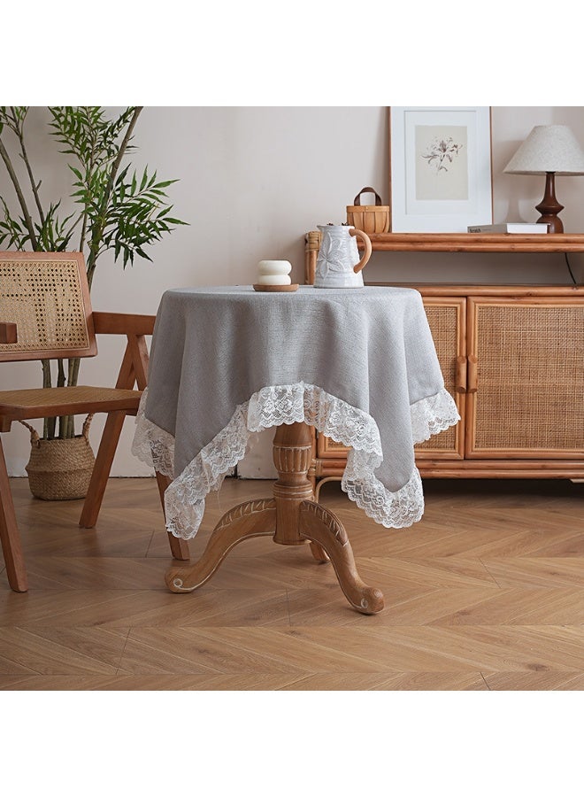 general Lace edge tablecloth size: 100*130cm suitable for square and round tables - Image 5