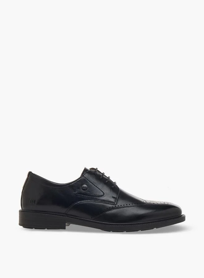 دوتشيني Men Lace-Up Leather Derby Shoes