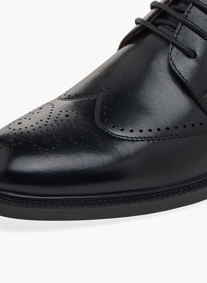 Duchini BLACK Men Lace-Up Leather Derby Shoes for Men | Best Price UAE