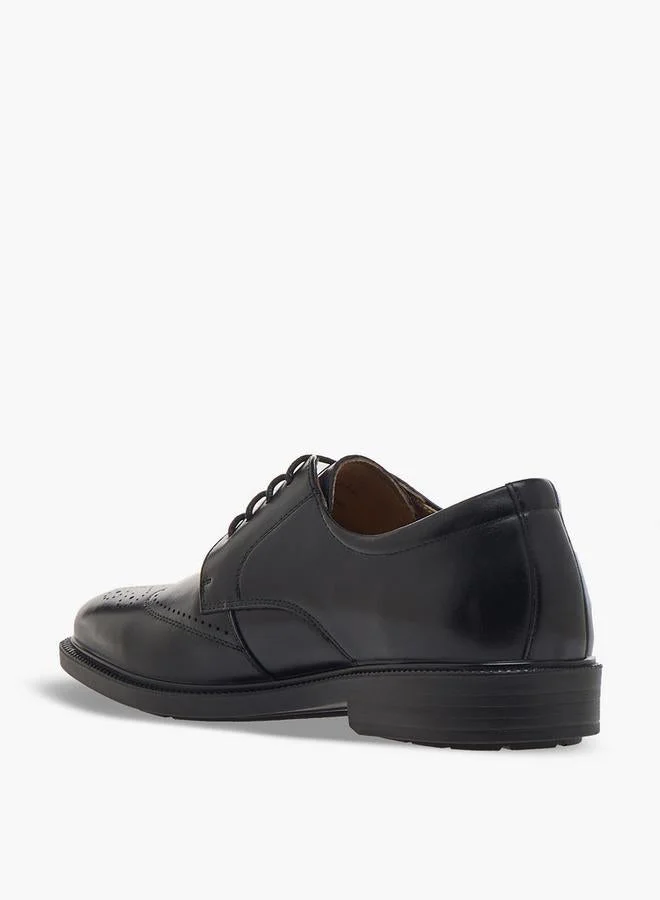 Duchini BLACK Men Lace-Up Leather Derby Shoes for Men | Best Price UAE
