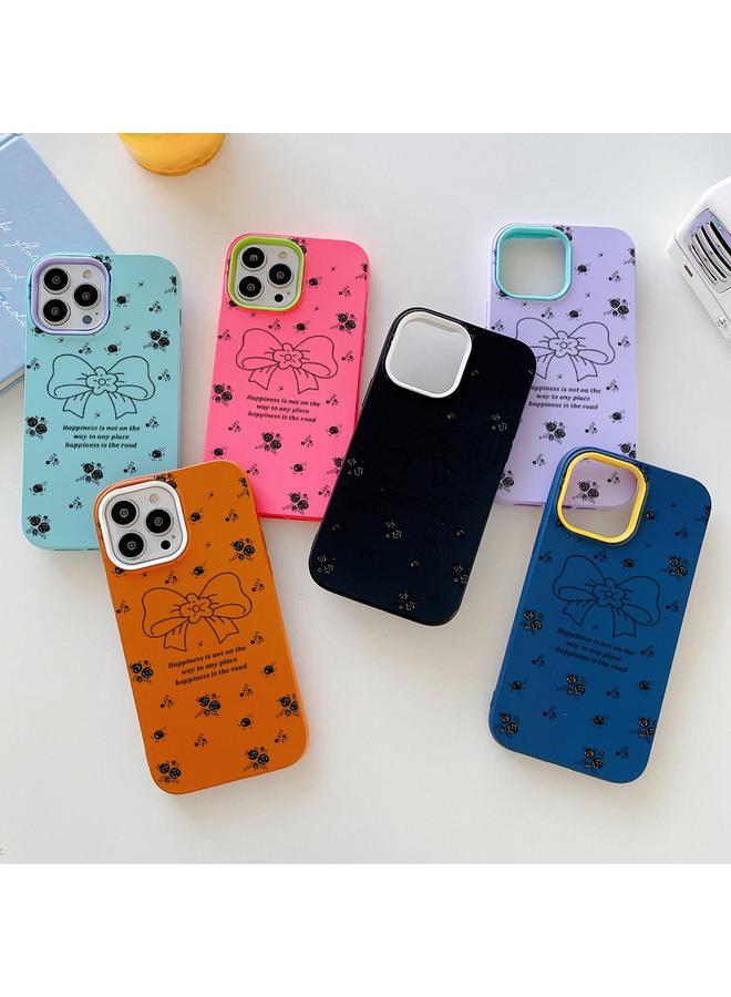 S-TOP Case For iPhone 15 Pro Floral Bow PC Hybrid TPU Phone Case - Image 2