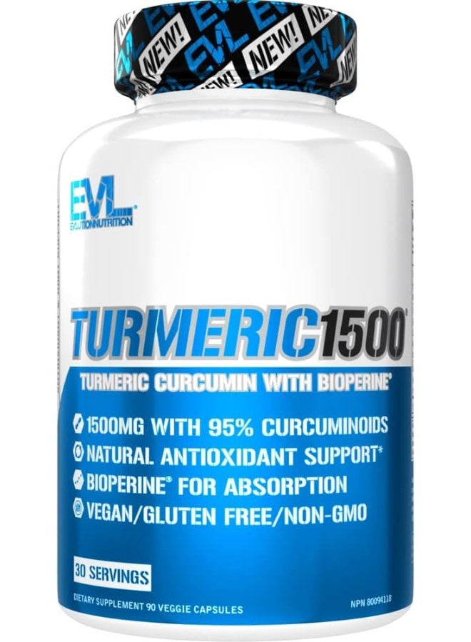 Evlution Nutrition Turmeric 1500-90 Veggie Capsules View On Noon