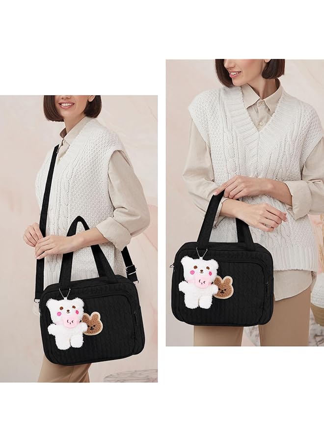 erorex Mommy Bag Baby Diaper Bag Travel Crossbody Tote With Multi Pocket Storage Handbag And Crossbody Bag  - Image 2