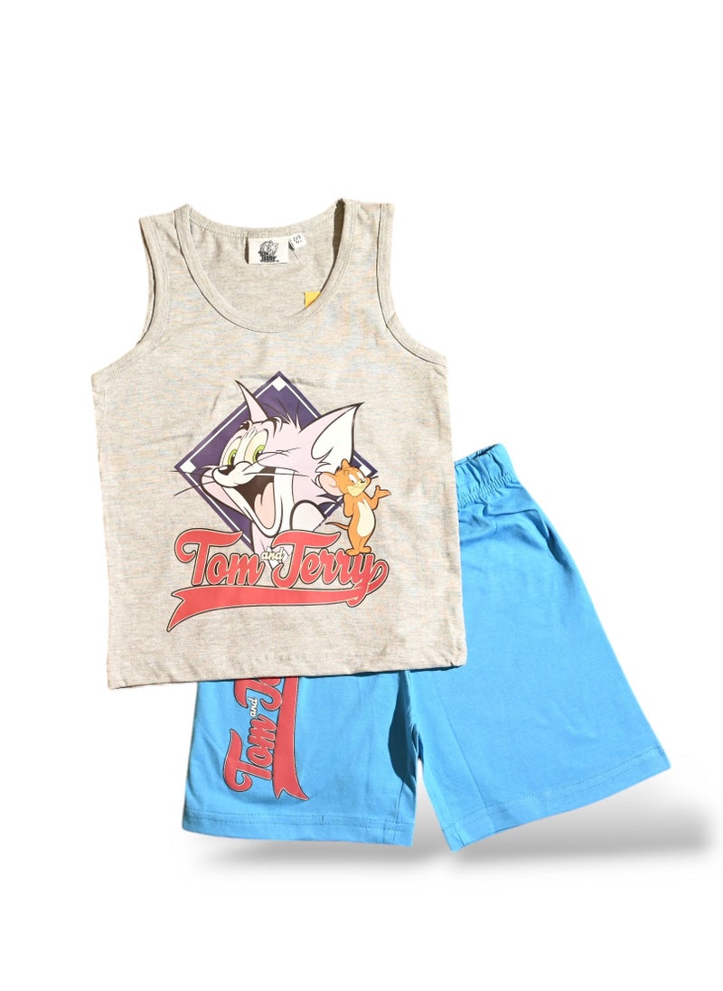 Tom And Jerry TOM & JERRY - ‬‪BOYS SLEEVELESS SHORT SET‬  - Image 1