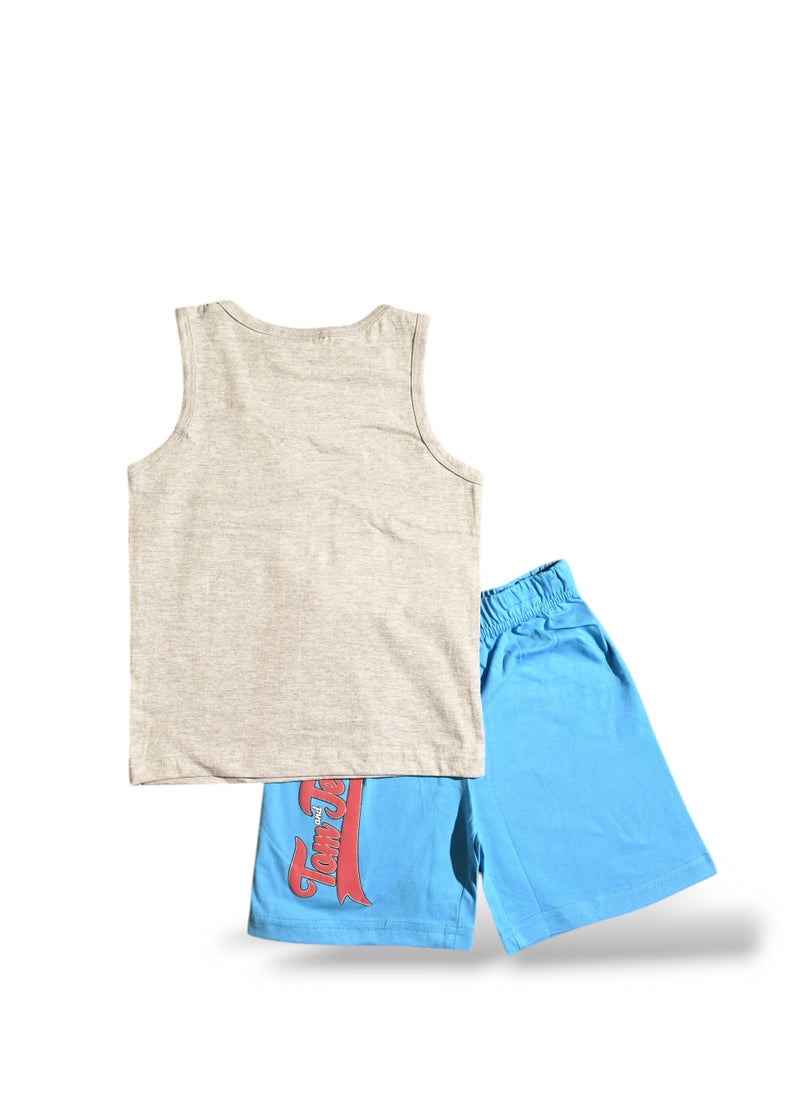 Tom And Jerry TOM & JERRY - ‬‪BOYS SLEEVELESS SHORT SET‬  - Image 4