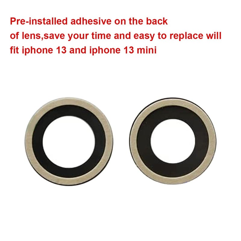Perzework OEM Rear Back Camera Glass Lens Replacement for iPhone 13 and iPhone 13 Mini with Pre-Installed Adhesive and Repair Tool Kit - Image 4