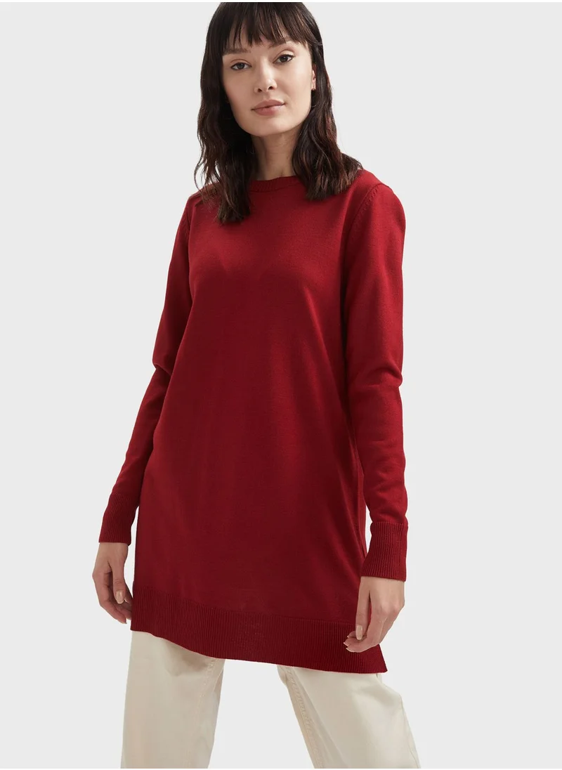 DeFacto Regular Fit Crew Neck Tunic