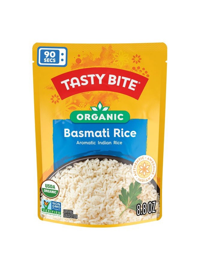 Tasty Bite أرز بسمتي عضوي من تيستي بايت، 8.8 أونصة، عبوة من 12، جاهز للأكل، قابل للتسخين في الميكروويف، نباتي، خالي من الغلوتين - Image 3