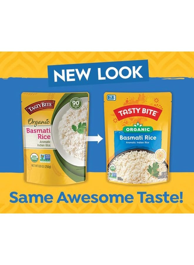 Tasty Bite أرز بسمتي عضوي من تيستي بايت، 8.8 أونصة، عبوة من 12، جاهز للأكل، قابل للتسخين في الميكروويف، نباتي، خالي من الغلوتين - Image 2