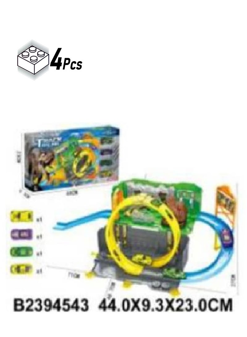 فول جوي حلبة سباق ديناصور مع 4 سيارات  '10-2394543 - Image 1