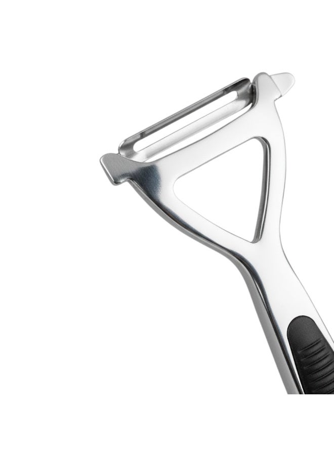 لوكاداه مقشرة خضراوات وتفاح للمطبخ، مقشرة فواكه وجزر وخضراوات وبطاطس، على شكل حرف Y، مقشرة من الفولاذ المقاوم للصدأ، بمقبض مريح غير قابل للانزلاق وشفرة حادة، متينة وجيدة - Image 2