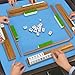DigNew Wooden Mahjong Racks Set with Detachable Magnetic Pushers 4 Racks 4 Pushers Includes Chips Dice Storage Bags Mahjong Tile Holders for Family Game Nights - Image 4