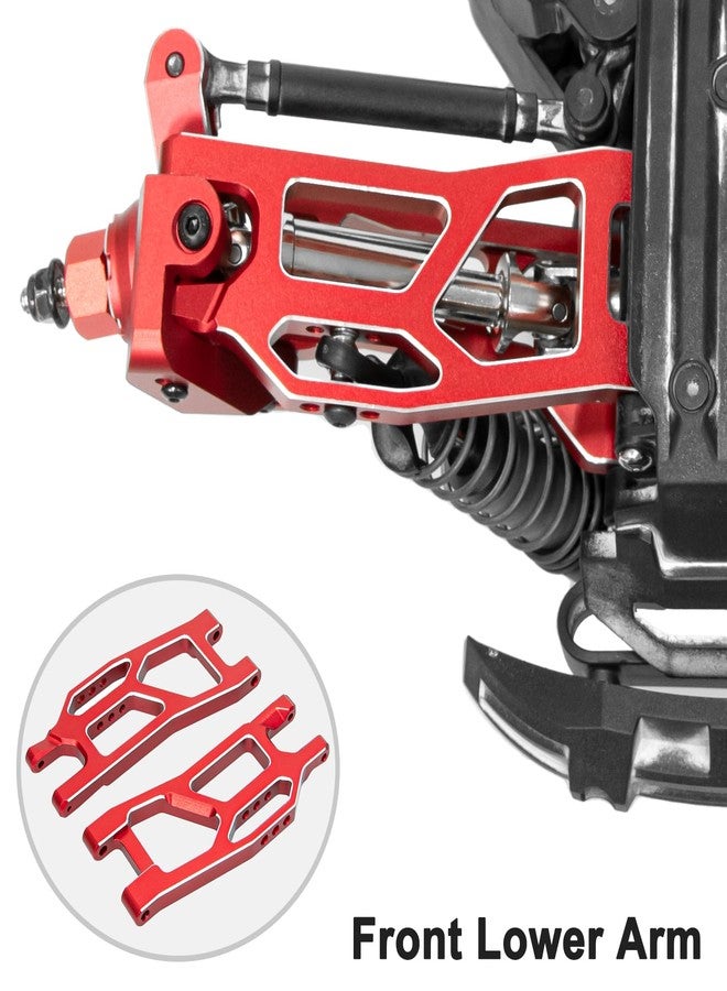 LRFHL Aluminum Suspension Arms Front Rear and Upper Lower Suspension Arms for Traxxas 1/16 Mini XRT Monster Truck Upgrade (Red) - Image 4