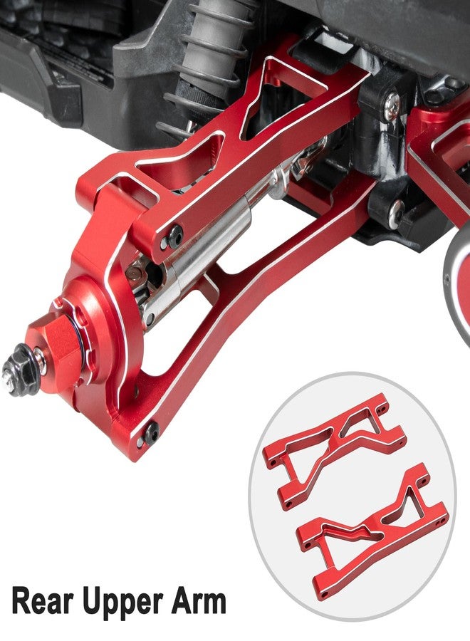 LRFHL Aluminum Suspension Arms Front Rear and Upper Lower Suspension Arms for Traxxas 1/16 Mini XRT Monster Truck Upgrade (Red) - Image 3