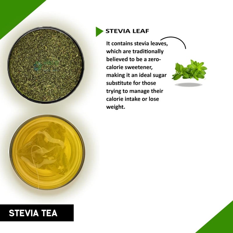 TEACURRY Stevia Tea (2 Month Pack, 60 Tea Bags) - Helps with blood sugar levels, cholesterol - 100% Natural Sweetener - Sugar free - Image 2