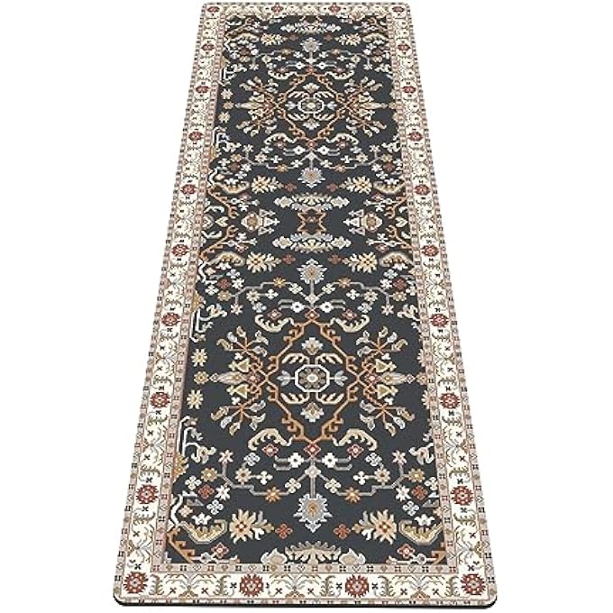 rayihni ' Yoga Mat Print Extra Thick Tpe Non Slip Fitness Exercise Mat With Carrying Bag,72''X24'' Extra Thick 6Mm Exercise & Workout Mat For Yoga, Pilates Fitness And Floor Exercises' - Image 1