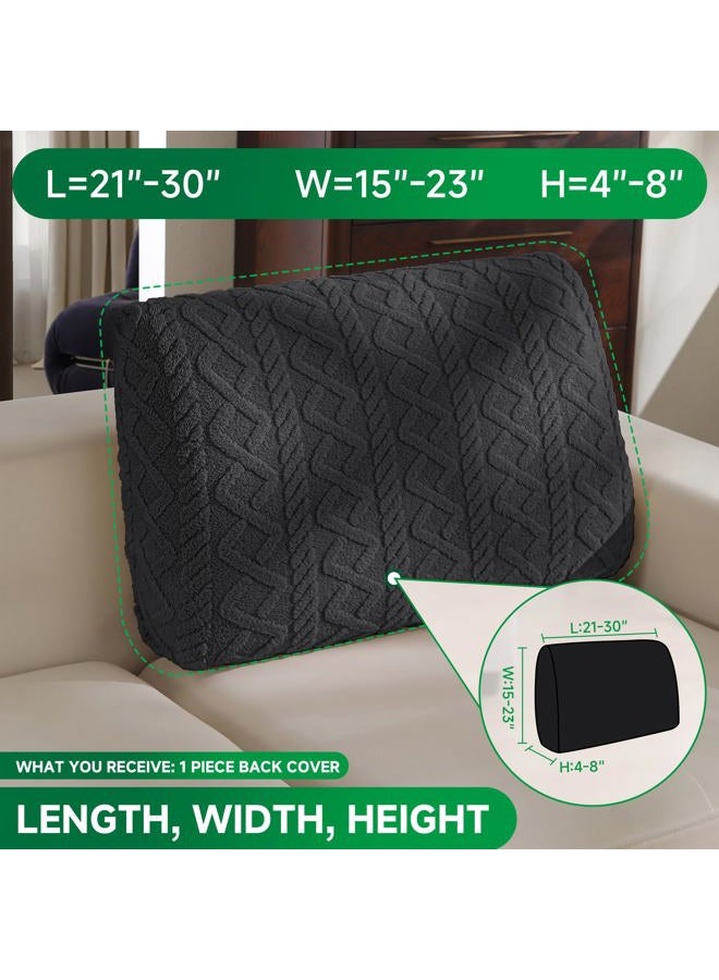 OHSIO Couch Cushion Covers, Super Soft Thicker Fleece Sofa Cover Stretch Sectional Sofa Slipcover Washable Pet Friendly Anti-Slip Stain Resistant Furniture Cover for Home(1 Back Cover,Dark Gray) - Image 2