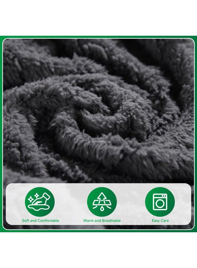 OHSIO Couch Cushion Covers, Super Soft Thicker Fleece Sofa Cover Stretch Sectional Sofa Slipcover Washable Pet Friendly Anti-Slip Stain Resistant Furniture Cover for Home(1 Back Cover,Dark Gray) - Image 3