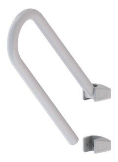 Primanova Safety foldable bar side for bathroom stainless steel white  - Image 1
