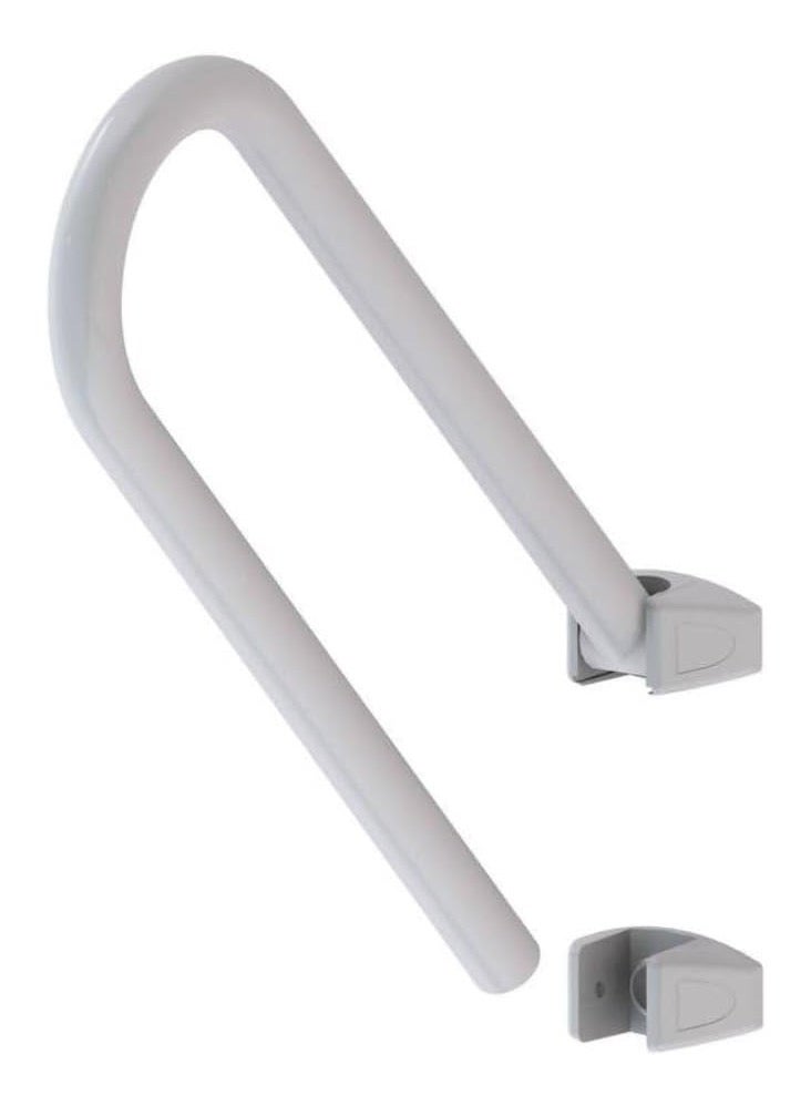Primanova Safety foldable bar side for bathroom stainless steel white  - Image 1