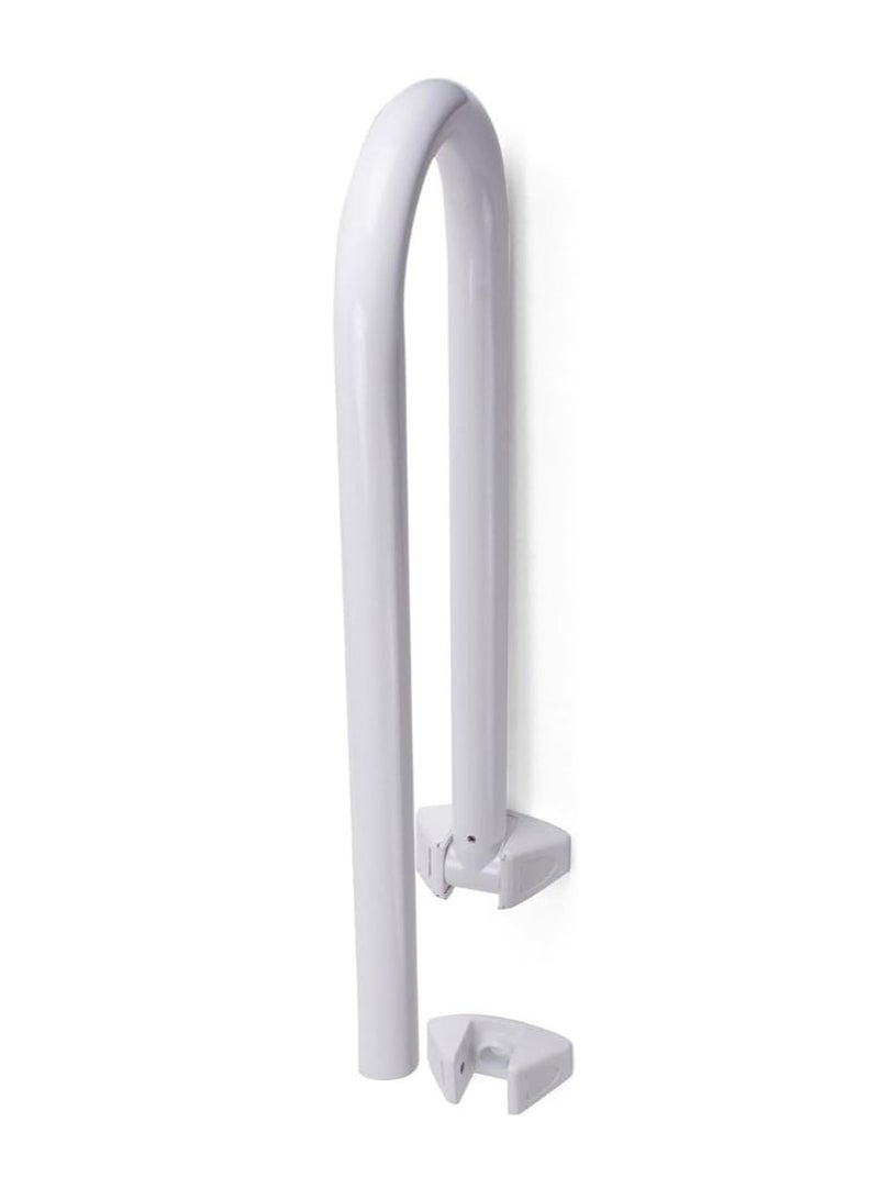 Primanova Safety foldable bar side for bathroom stainless steel white  - Image 2