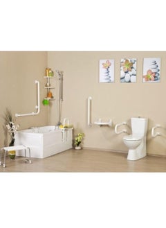 Primanova Safety foldable bar side for bathroom stainless steel white  - Image 4