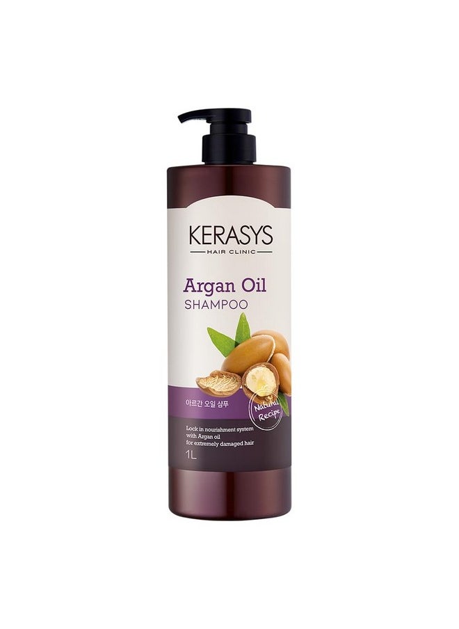 Kerasys - Argan Oil Real Nature For Extremely Damaged Hair 33.8 Fl Oz / 1L (Shampoo, 1-Pack) - Image 1