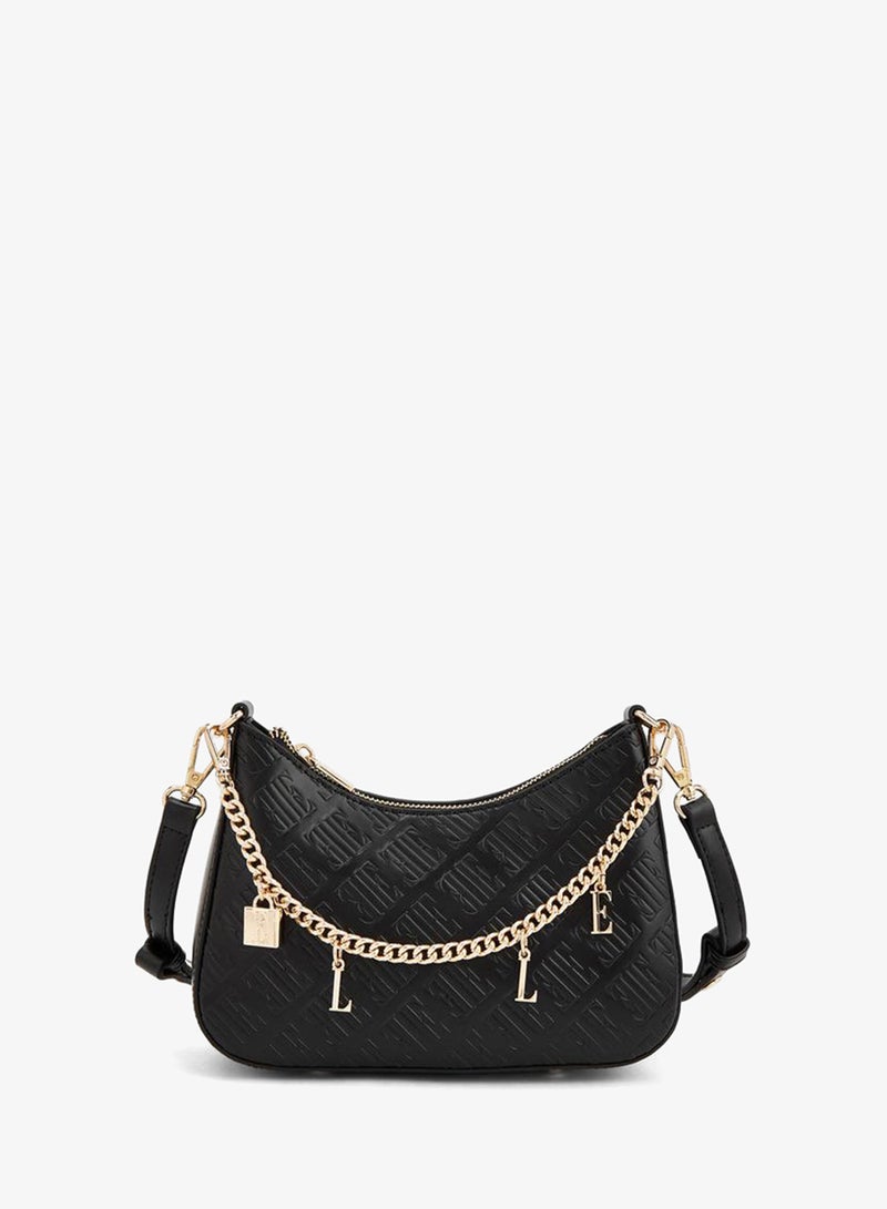 ELLE Monogram Embossed Crossbody Bag With Detachable Shoulder Strap - Image 1