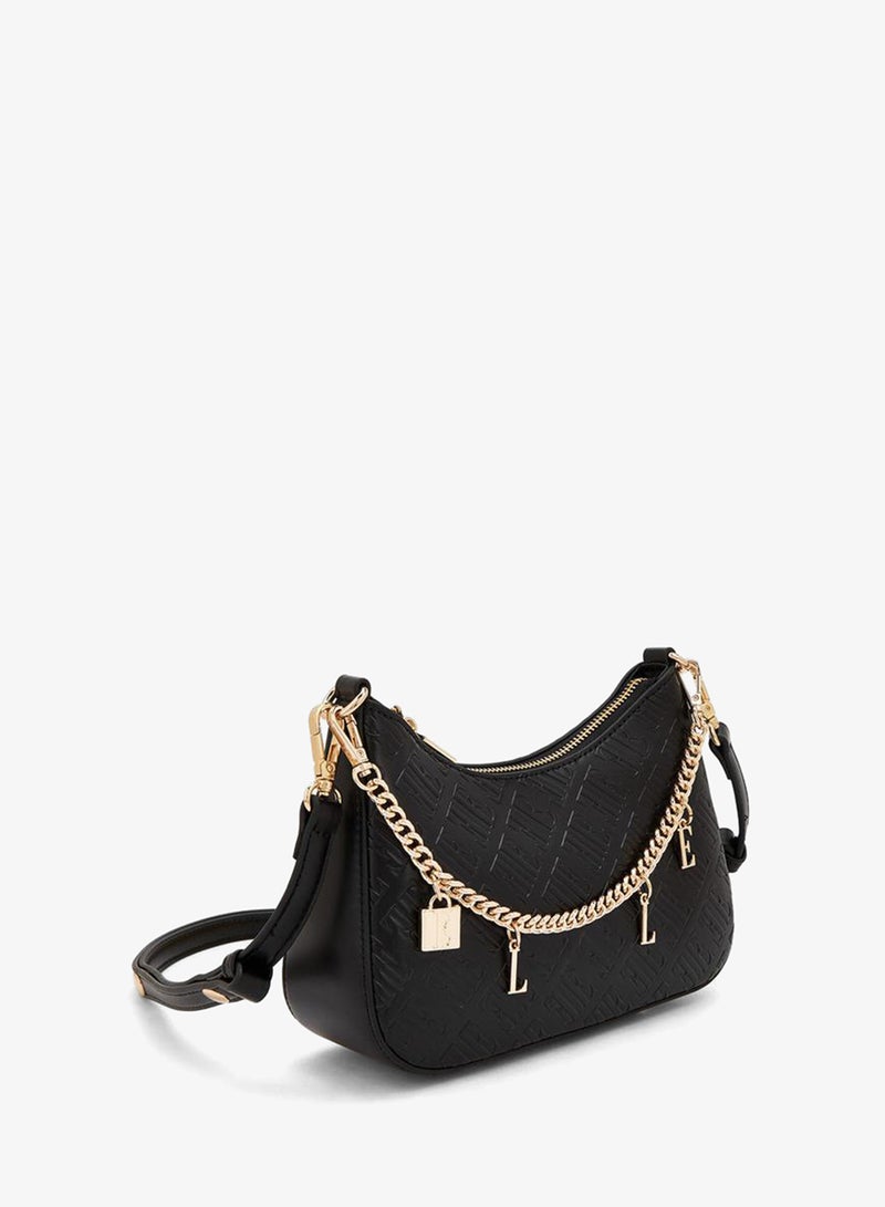 ELLE Monogram Embossed Crossbody Bag With Detachable Shoulder Strap - Image 2