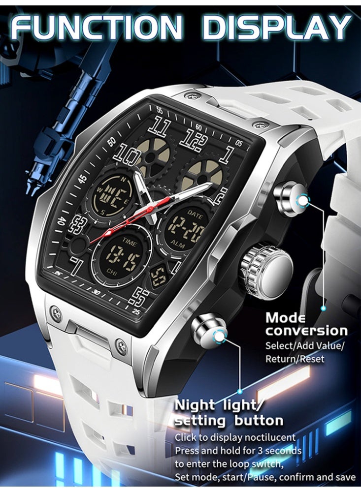 Sanda Fashion Men's Electronic Watch Sports Multi functional Waterproof Night Light Men's Electronic Watch - Image 3