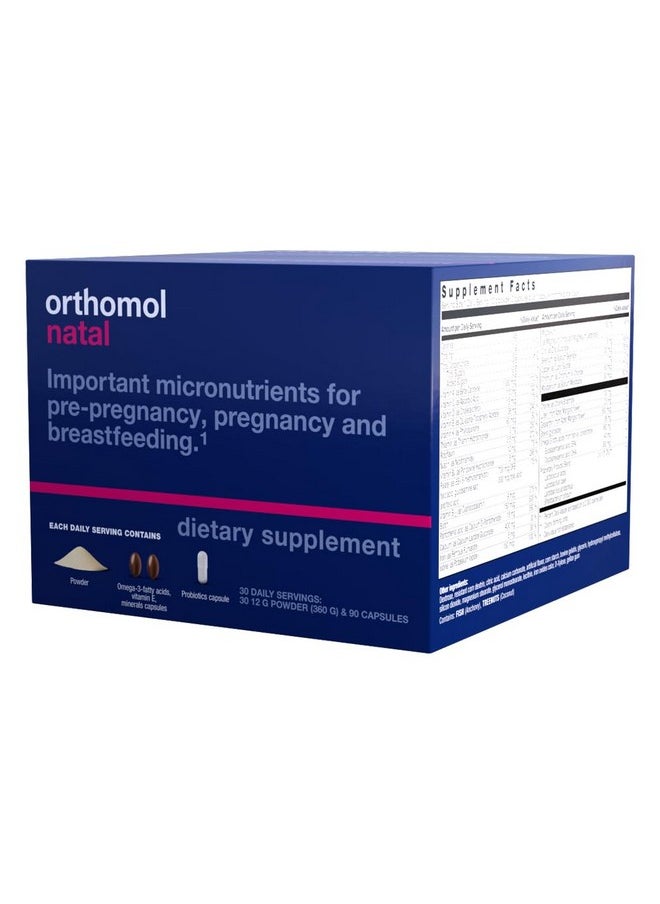 Orthomol - Orthomol Natal, Prenatal Nutritional Support for Fertility, Pregnancy and Lactation, Comprehensive Vitamins, Minerals & Essential Nutrients 30 Count (Pack of 1) - Image 1