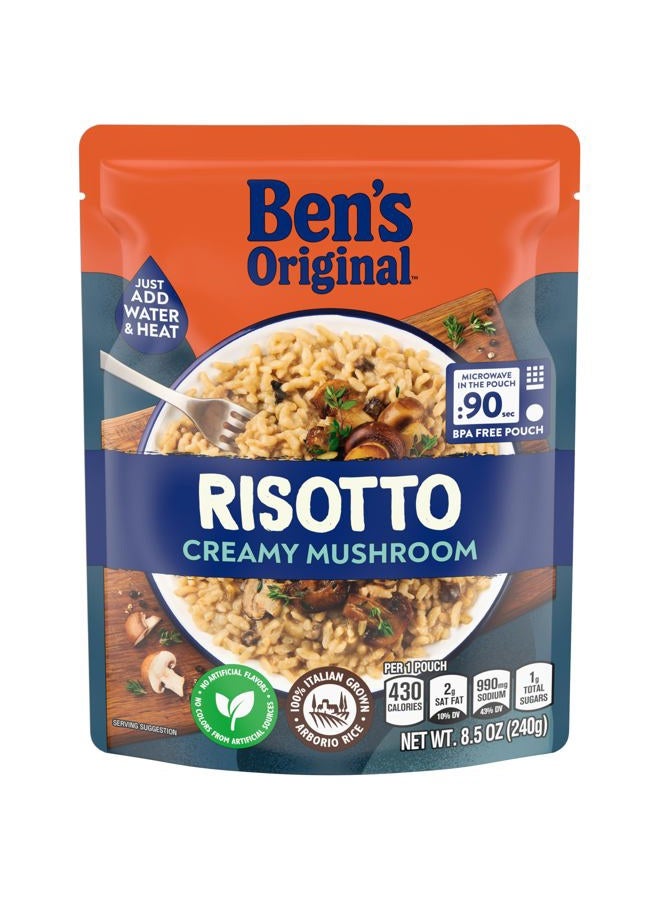 BEN'S ORIGINAL Ready Rice Mushroom Risotto Flavored Rice, Easy Dinner Side, 8.5 oz Pouch - Image 1