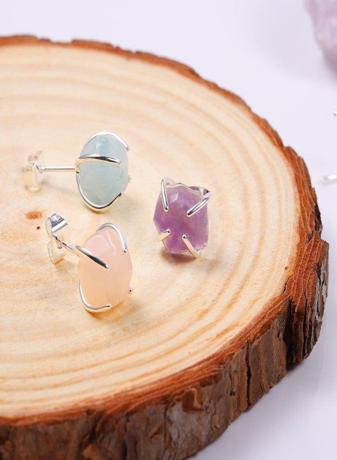 ALEXCRAFT 3 Pairs Sterling Silver Stud Post Claw Earring Blanks Handmade Earrings Wire DIY Earing Supplies Great for Gemstone Studs Making - Image 4