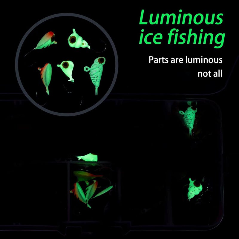 THKFISH Ice Fishing Jigs Kit Ice Fishing Lures for Walleye Perch Jigs Heads for Ice Fishing Tackle Panfish Crappie Jigs 50PCS/31PCS - Image 3