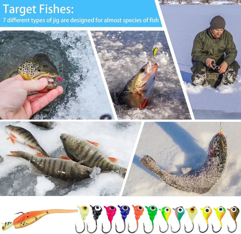 THKFISH Ice Fishing Jigs Kit Ice Fishing Lures for Walleye Perch Jigs Heads for Ice Fishing Tackle Panfish Crappie Jigs 50PCS/31PCS - Image 2