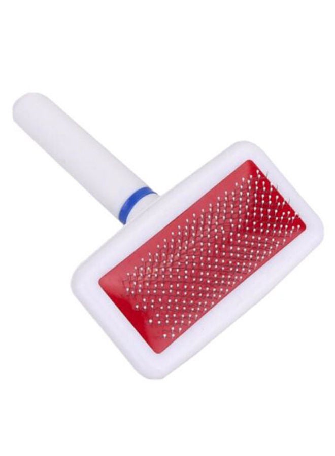 NIBEMINENT Dog Hair Comb White/Red 5.3 x 2.2inch